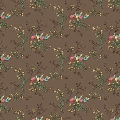 Meadowlark Tiny Birds in Cocoa Brown by Andover Fabrics