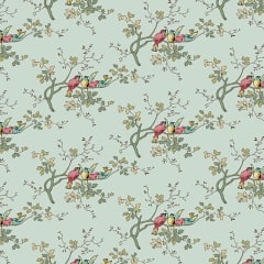 Meadowlark Tiny Birds in Light Teal by Andover Fabrics