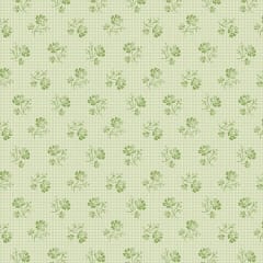 AYLA:   Grid Flower Spring Green A-1723-G  by Max and Louise