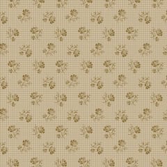 AYLA: Grid Flower Coffee Brown A-1723-N  by Max and Louise