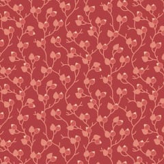 Cocoa Pink  Climbing Buds in Sweet Pea Red  by Laundry Basket Quilts
