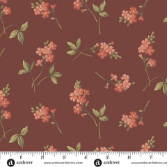 FARMERS DAUGHTER    Cornflower Claret Red A-10092-R by Laundry Basket Quilts