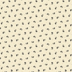 Glenfern Lodge Double Tac Shirting Black on Cream by Max and Louise