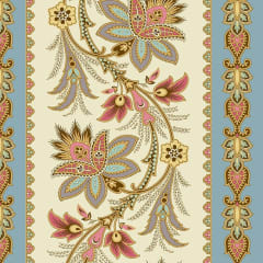 HOLBROOK: Sue Border Stripe Blue by Max and Louise