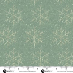 JINGLE BELL Snowfall Vintage Blue A-10346- B    by Laundry Basket Quilts