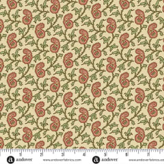 JINGLE BELL Paisley Vine Cream A-10348- L    by Laundry Basket Quilts