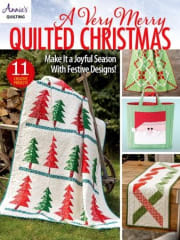 This shows the cover of Wendy Sheppard's booklet Christmas Quilting with 9 quilt patterns for 9.99