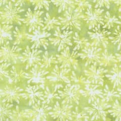 Chartreuse Blooms Batik # 2531Q-X  shows a soft green batik with an flowers.