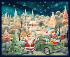 Comfort & Joy Green Christmas Panel 36 Inch # BQ4166P-066