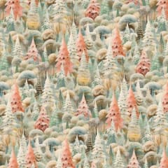 Comfort & Joy Lt. Aqua Allover Trees # BQ4159-60  by Michael Ward