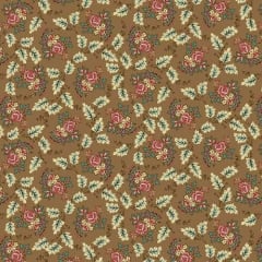 Lille: Floral Leaf -Caramel Brown by Michelle Yeo