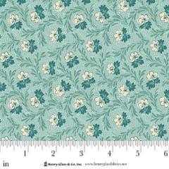 LOST GARDENS OF HELIGAN:  Floral Garland Lt. Teal 3584-17      by Michelle Yeo