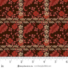 LOST GARDENS OF HELIGAN:  Floral Plaid Aubergine 3588-85    by Michelle Yeo