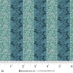 LOST GARDENS OF HELIGAN:  Floral Awning Stripe  3594-77      by Michelle Yeo