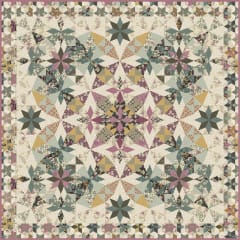 Alaska English Garden Quilt Pattern cover shows a kaleidoscope quilt in fall colors.