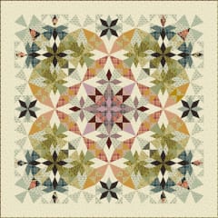 Alaska Magic Quilt Pattern cover shows a kaleidoscope quilt in fall colors.