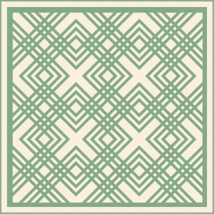 Emerald Quilt Pattern cover shows a cream and green graphic modern quilt with lattice strips.