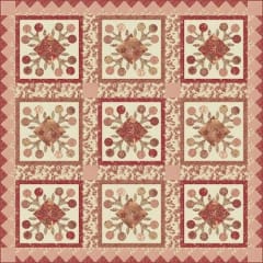 LE JARDIN ROUGE:    La Grande Fleur Quilt Pattern by French General for Moda Fabrics