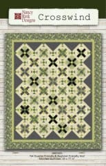 Crosswind Quilt Pattern from Nancy Rink Designs features a straight set with pretty star blocks in red, white and blue.