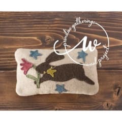 BUNNY PINCUSHION Wool Applique Quilt KIT with Pattern from Primitive Gatherings