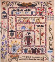 A Primitive Garden Block-of-the-Month Pattern Set