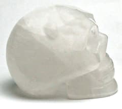 SK-08 50mm STONE SKULL IN CLEAR QUARTZ