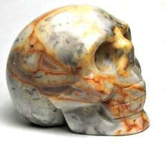 SK-33 50mm STONE SKULL IN CRAZY AGATE