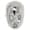 Metallic Silver Abstract Head