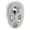 Metallic Silver Abstract Head