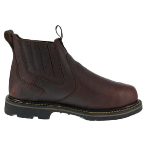 Iron Age Groundbreaker Steel Toe 6 Inch Slip On CushGuard with Internal Met Guard Work Boot IA5018