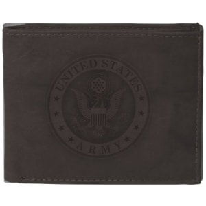 US Army Crest Embossed Black Wallet TW-24