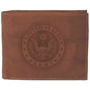 US Army Crest Embossed  Wallet TW-24Brown