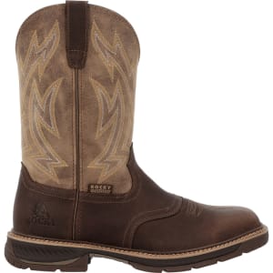 Rocky Ride LTE 11 Inch Soft Toe Waterproof Pull On Slip Resistant Western Work Boot RKW0476