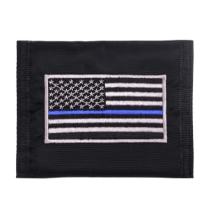 Rothco Thin Blue Line Flag Nylon Commando Wallet 10649