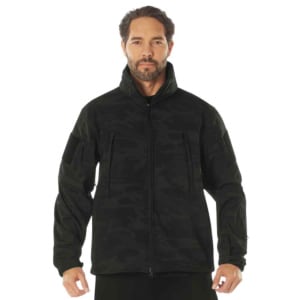 Rothco Midnight Black Camo Special Ops Soft Shell Jacket 12050