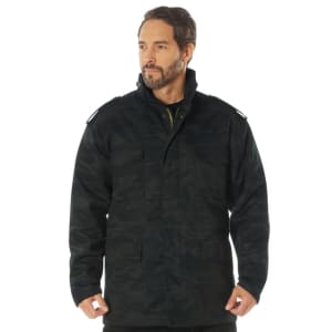 Rothco Midnight Black Camo M-65 Field Jacket 12072