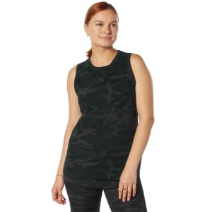 Rothco Midnight Black Camo Womens Essential Moisture Wicking Tank Top 13278