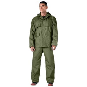 Rothco Olive Drab 2-pc Microlite Pvc Rainsuit 3774