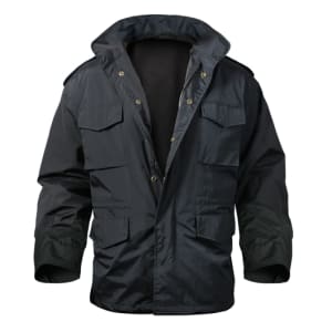 Rothco Black Nylon Lightweight M-65 Jacket - 8644
