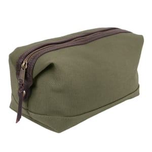Rothco Olive Drab Canvas And Leather Travel Kit - 9866