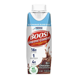 Nestle Clinical Nutritional BoostÂ® Glucose Control Chocolate Balanced Nutritional Drink, 8-ounce carton