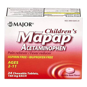 Major Pharmaceuticals MapapÂ® Acetaminophen Children's Pain Relief / Fever Reducer, Bubble Gum flavor
