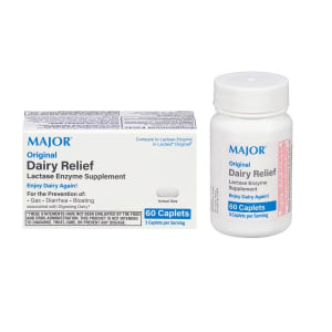 Major Pharmaceuticals Dietary Supplement Lactase Enzyme 3,000 IU Strength Capsule 60 per Bottle