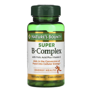 US Nutrition Nature's BountyÂ® Super B-Complex With Folic Acid Plus Vitamin C Coated Tablets