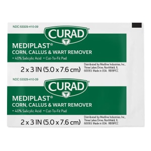 Medline CuradÂ® MediPlastÂ® Corn, Callus & Wart Remover Pads