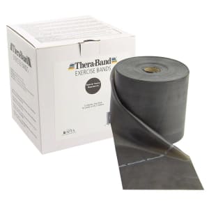 Fabrication Enterprises TheraBandÂ® Exercise Resistance Band, Black, 5 Inch x 50 Yard, X-Heavy Resistance
