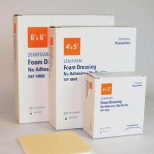 Focus Health Group Foam Dressing Zenifoam 8 X 8 Inch Without Border Waterproof Backing Nonadhesive Square Sterile