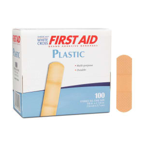 Dukal AmericanÂ® White Cross First Aid Adhesive Strips, 5/8 x 2Â¼ Inches
