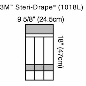 Solventum Corporation 3Mâ„¢ Steri-Drapeâ„¢ Sterile Instrument Pocket Drape, 47 x 25 Centimeter