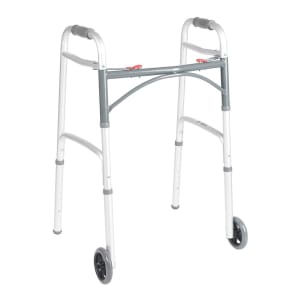 Drive DeVilbiss Healthcare driveâ„¢ Deluxe Aluminum Dual Release Folding Walker, 25 â€“ 32Â¼ Inch Height